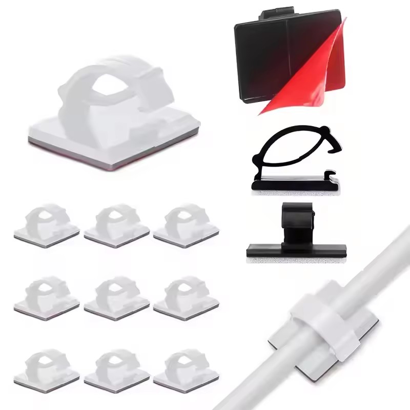 Cable Organizer - Yapışkanlı Araba Kablo Şarj Kablosu Klipsi,