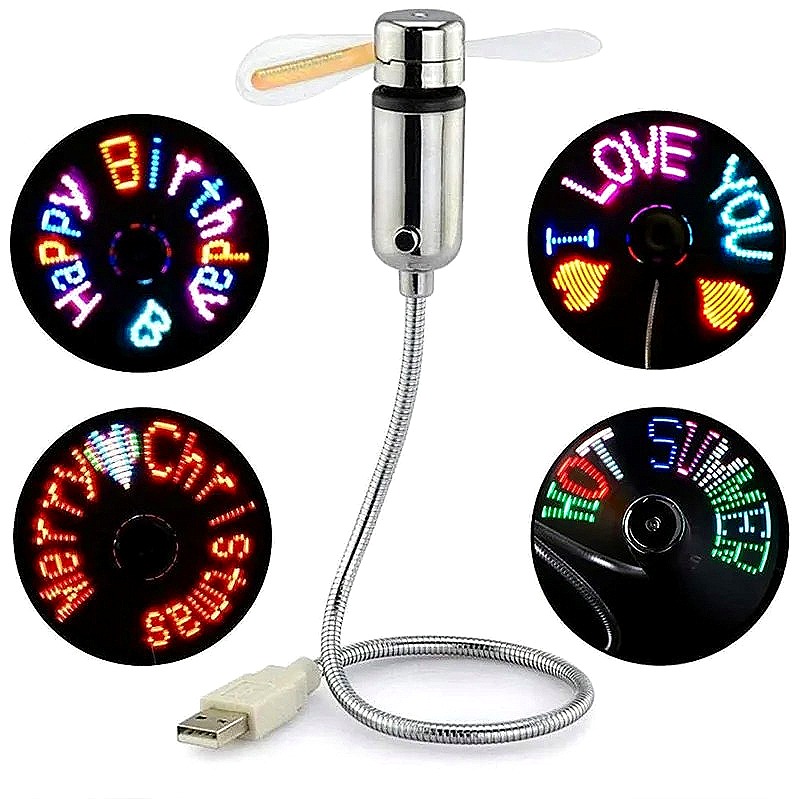 Electronics And Gadgets Ce - Taşınabilir USB LED Mesaj Fanı, Ev