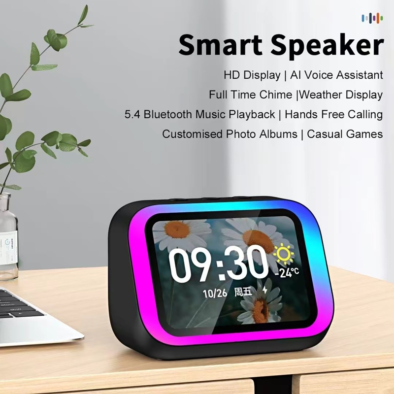 Bluetooth Speaker - AI Sesli Asistan Bluetooth Hoparlör RGB