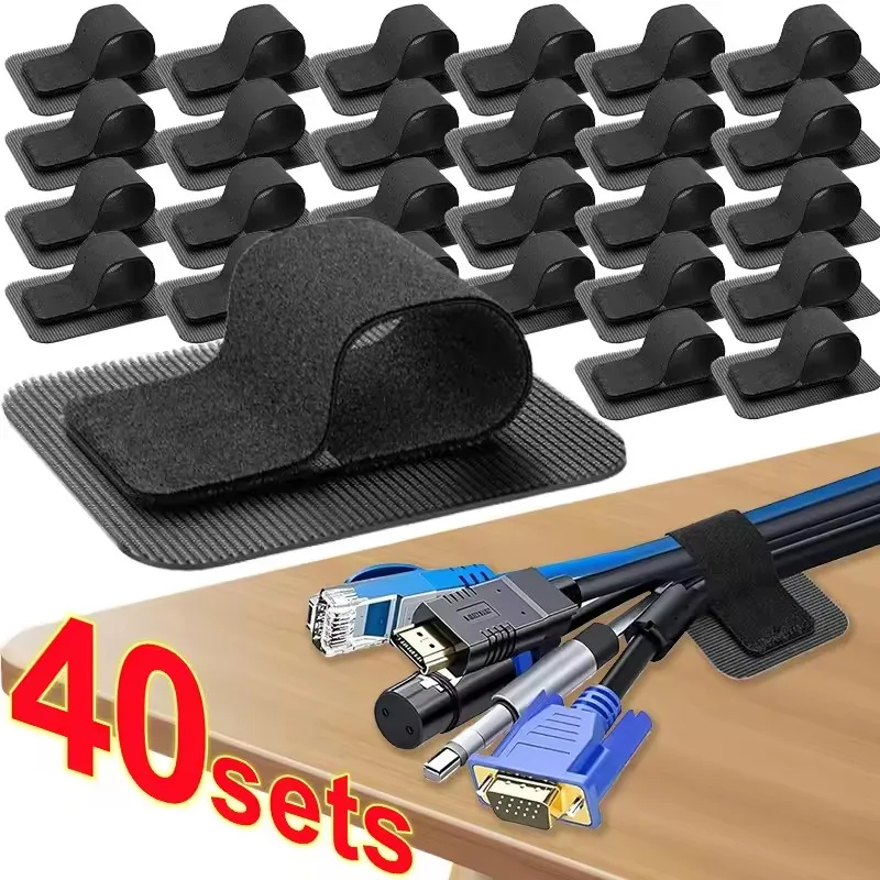 Cable Organizer - 4-40 Adetlik Kablo Düzenleme Seti: Masa