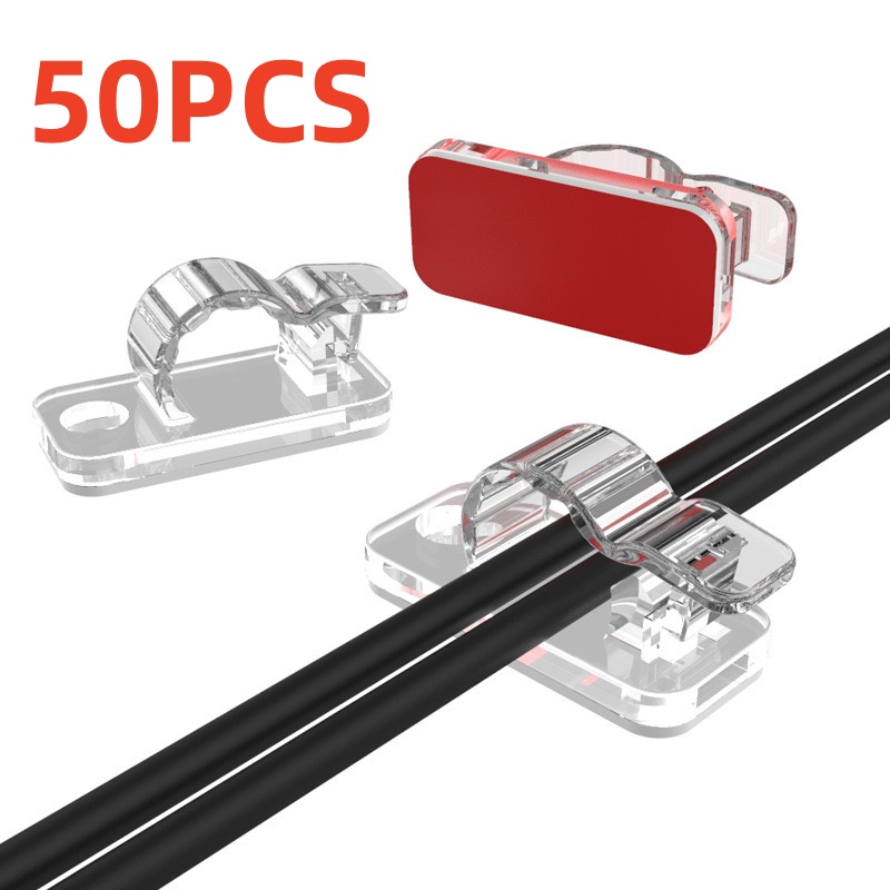 Cable Organizer - 10/50 adet Kablo Düzenleyici Klipsler, Kablo