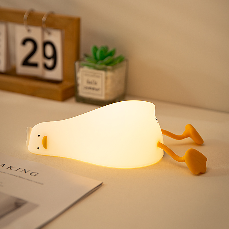 Phone Holder - Düz Yatan Ördek Gece Lambası Silikon