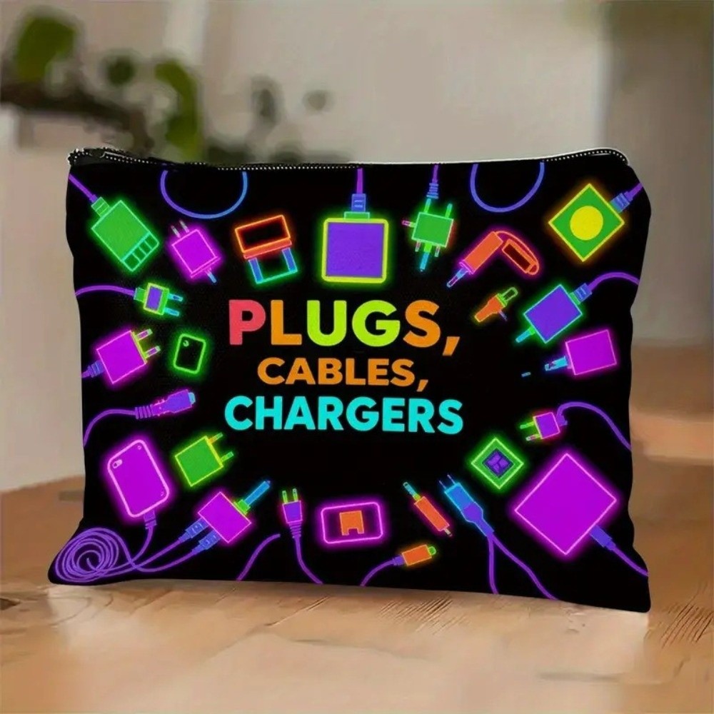 Cable Organizer - Yeni Kanvas Şarj Cihazı Saklama Kılıfı,